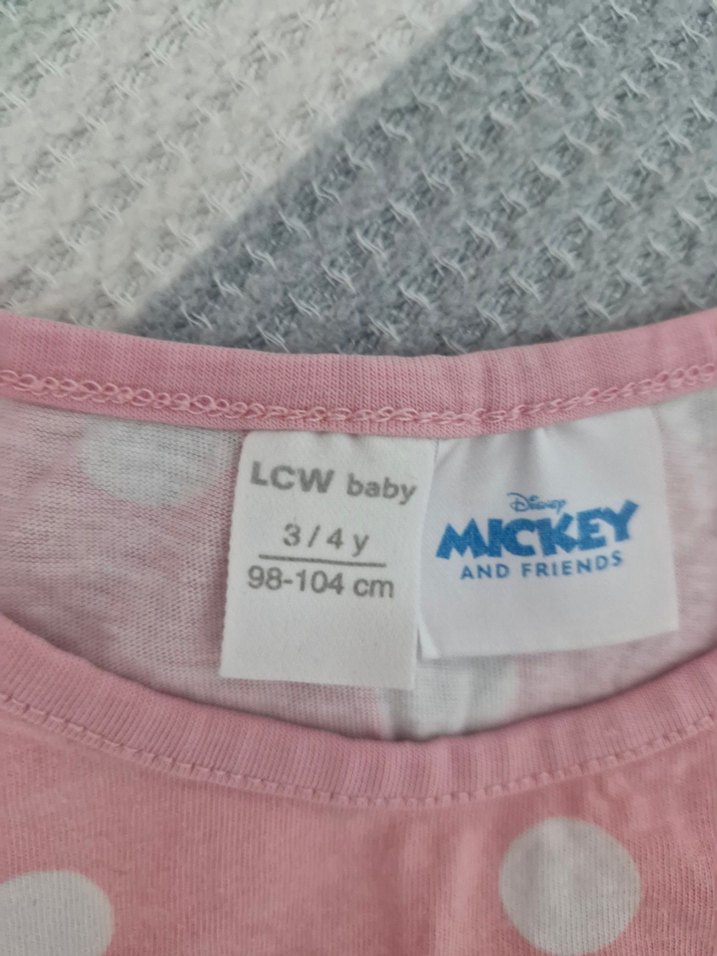 Pembe Minnie Baskılı Fırfırlı Kız Bebek Takımı - Görsel 2