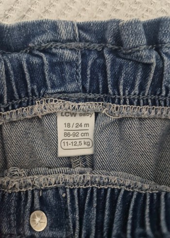 Kız Çocuk Mavi Bol Kesim Kot Pantolon - Görsel 2