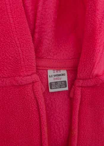 Kız Çocuk Kapüşonlu Fermuarlı Pembe Sweatshirt - Görsel 2