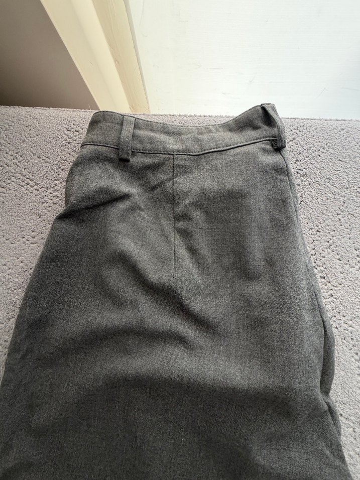 PULL bear Gri Midi Keten Kadın Pantolon - Görsel 2