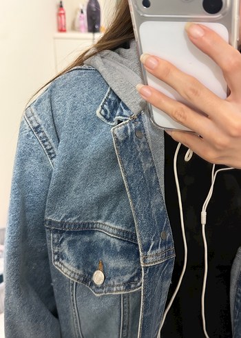 Mavi Kot  Batik Desenli Salaş Denim Ceket - Görsel 2