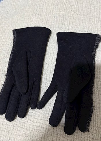 Siyah Örgü Kadın Eldivenleri - Görsel 2