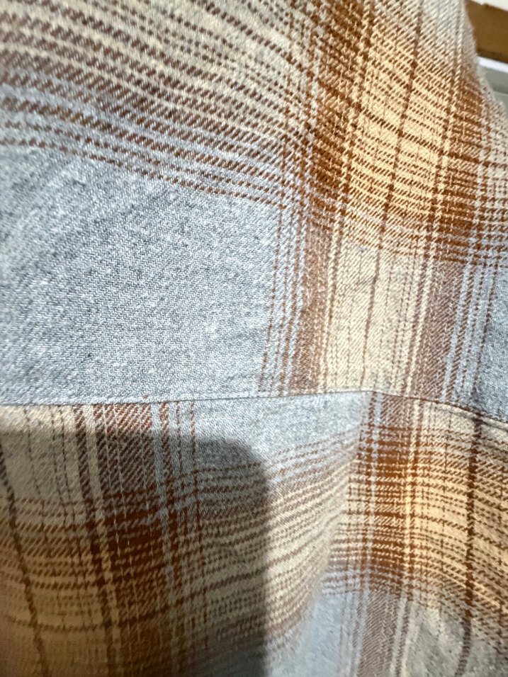 Pull&Bear Renkli Oduncu Gri Düğmeli Salaş Kadın Gömlek - Görsel 5