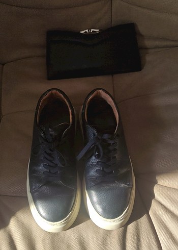 Lufian Sik Siyah Deri Sneaker