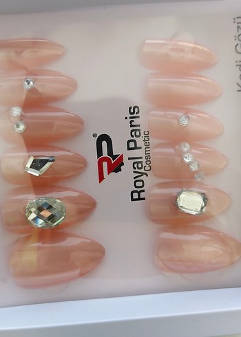 Royal Paris Bej Kedi Gözü Taşlı Tırnak Süsü - Görsel 3