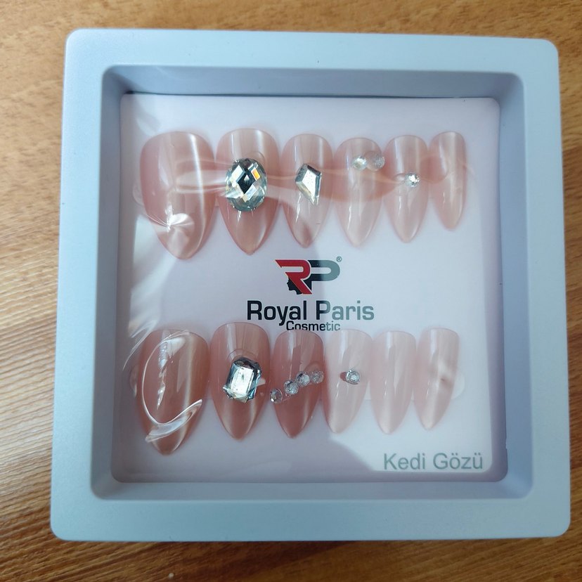 Royal Paris Bej Kedi Gözü Taşlı Tırnak Süsü - Görsel 2