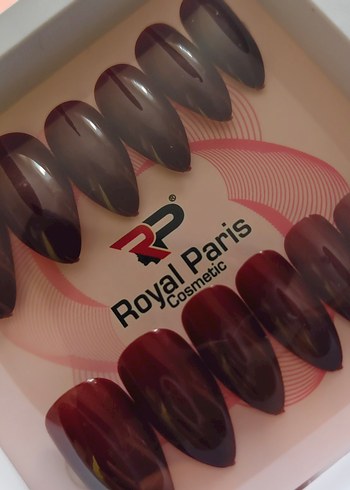 Royal Paris Bordo Takma Tırnak Seti - Görsel 3