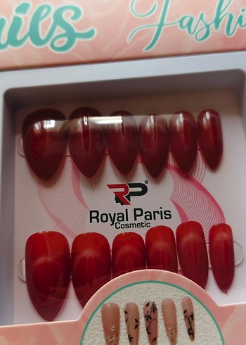 Royal Paris Bordo Takma Tırnak Seti - Görsel 5