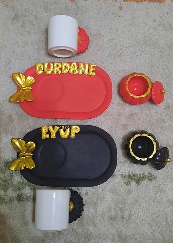 Renkli Bohem El Yapımı Dekoratif Tabaklar - Görsel 10