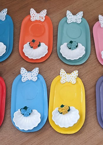 Renkli Bohem El Yapımı Dekoratif Tabaklar - Görsel 11