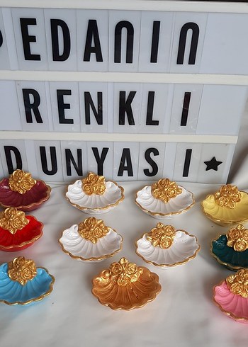 Altın detaylı siyah beyaz çiçek desenli tabak set lokumluk - Görsel 7