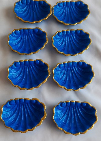 Altın detaylı siyah beyaz çiçek desenli tabak set lokumluk - Görsel 14