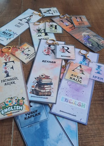 isme özel Kitap Ayracı ve Anahtarlık - Görsel 11