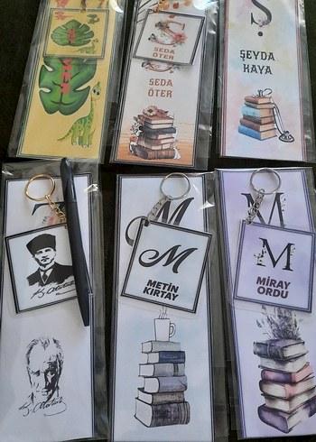 isme özel Kitap Ayracı ve Anahtarlık - Görsel 9