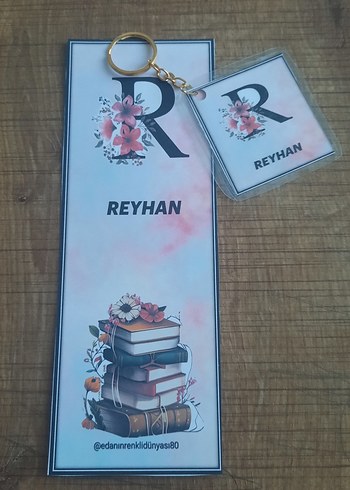 isme özel Kitap Ayracı ve Anahtarlık - Görsel 15