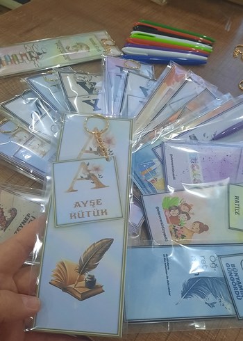 isme özel Kitap Ayracı ve Anahtarlık - Görsel 2