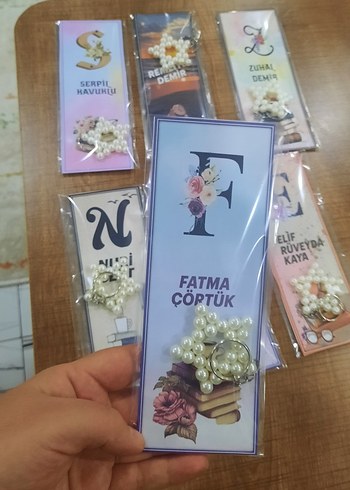 isme özel Kitap Ayracı ve Anahtarlık - Görsel 3