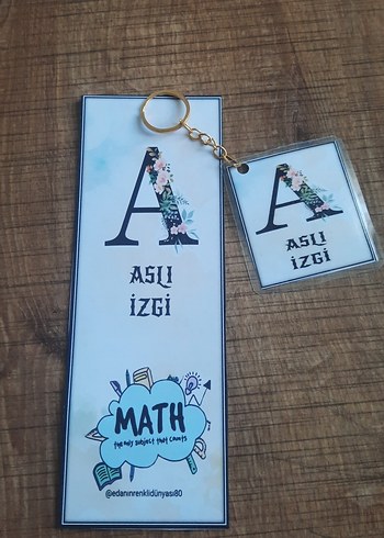 isme özel Kitap Ayracı ve Anahtarlık - Görsel 14