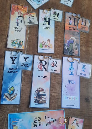 isme özel Kitap Ayracı ve Anahtarlık - Görsel 12