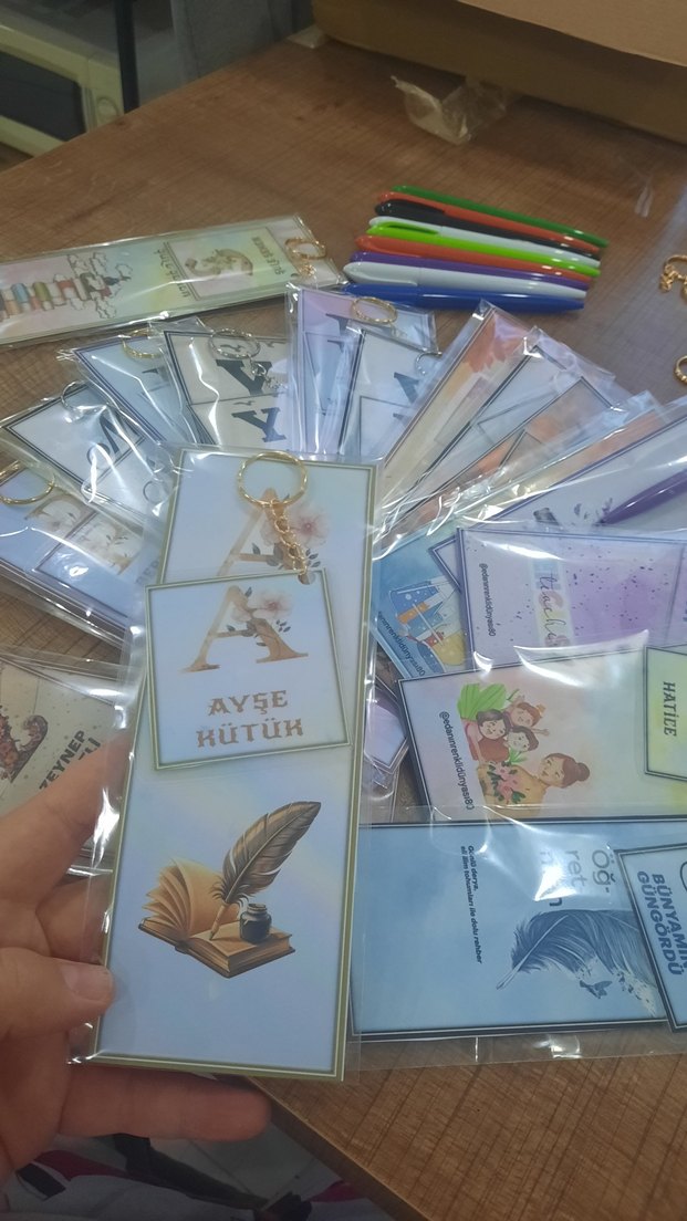 isme özel Kitap Ayracı ve Anahtarlık - Görsel 2