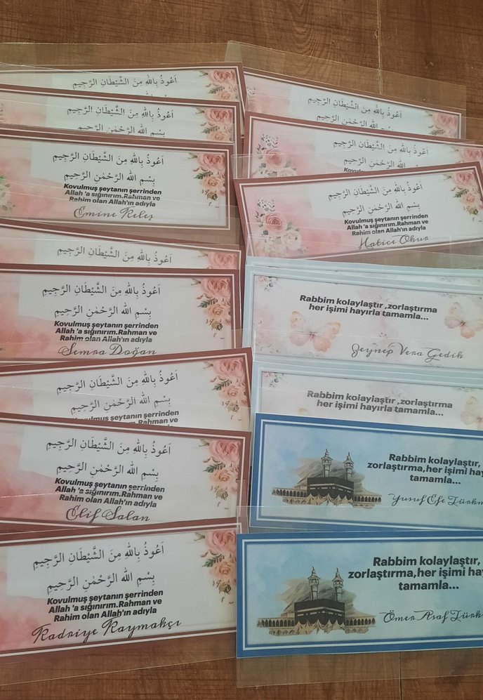 Dini Temalı Teşekkür Kartları Seti - Görsel 3