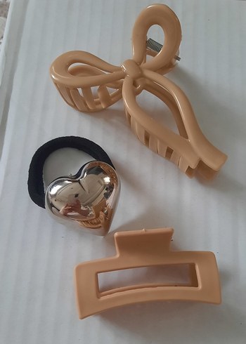 Kahverengi Vintage Tokalar ve Saç Lastiği - Görsel 3