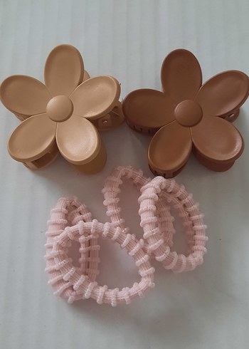 Kahverengi Vintage Tokalar ve Saç Lastiği - Görsel 8