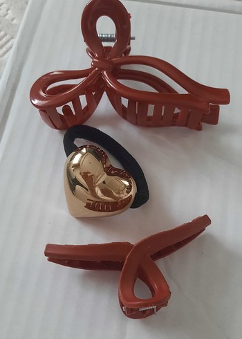 Kahverengi Vintage Tokalar ve Saç Lastiği - Görsel 4