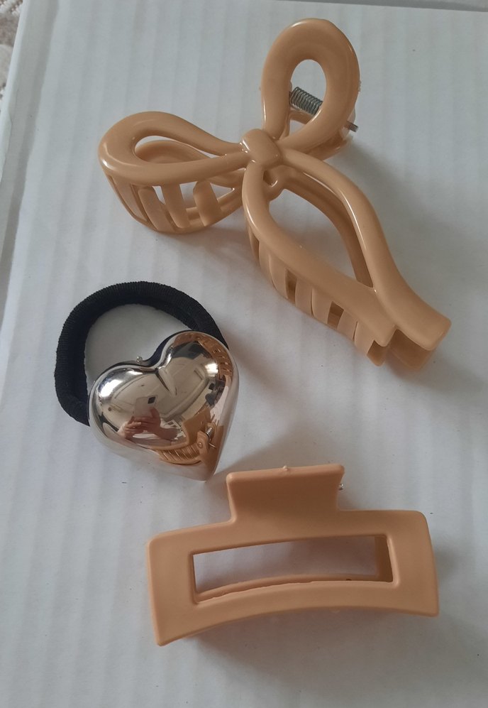 Kahverengi Vintage Tokalar ve Saç Lastiği - Görsel 3