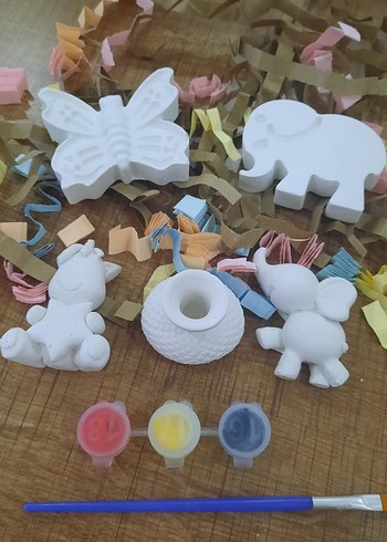 Beyaz Çocuk Boyama Seti taş boyama - Görsel 10