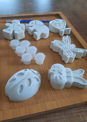 Beyaz Çocuk Boyama Seti taş boyama - Görsel 6