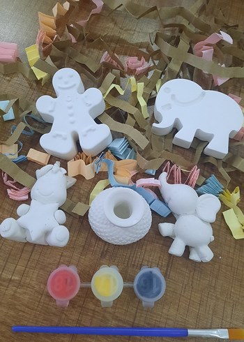 Beyaz Çocuk Boyama Seti taş boyama - Görsel 11