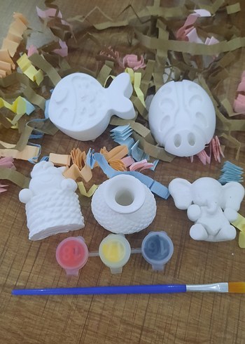 Beyaz Çocuk Boyama Seti taş boyama - Görsel 9