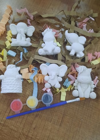 Beyaz Çocuk Boyama Seti taş boyama - Görsel 12