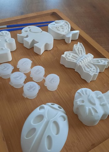 Beyaz Çocuk Boyama Seti taş boyama - Görsel 4