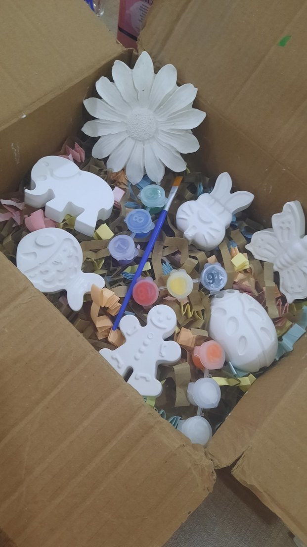 Beyaz Çocuk Boyama Seti taş boyama - Görsel 2