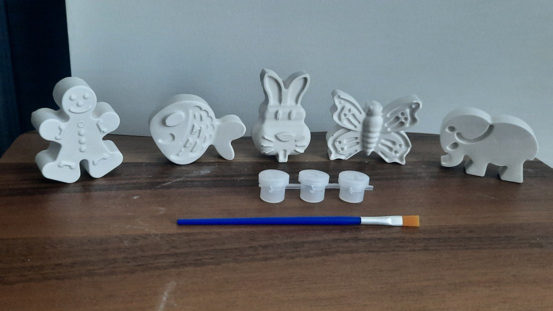 Beyaz Çocuk Boyama Seti taş boyama - Görsel 5