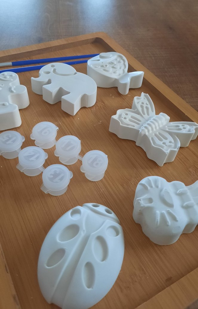 Beyaz Çocuk Boyama Seti taş boyama - Görsel 4