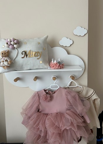 Beyaz Bulut Şekilli Çocuk Rafı - Görsel 2