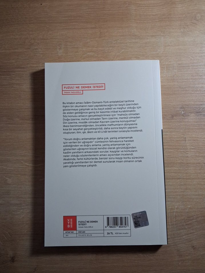 Fuzûlî Ne Demek İstedi? - İhsan Fazlıoğlu - Görsel 2