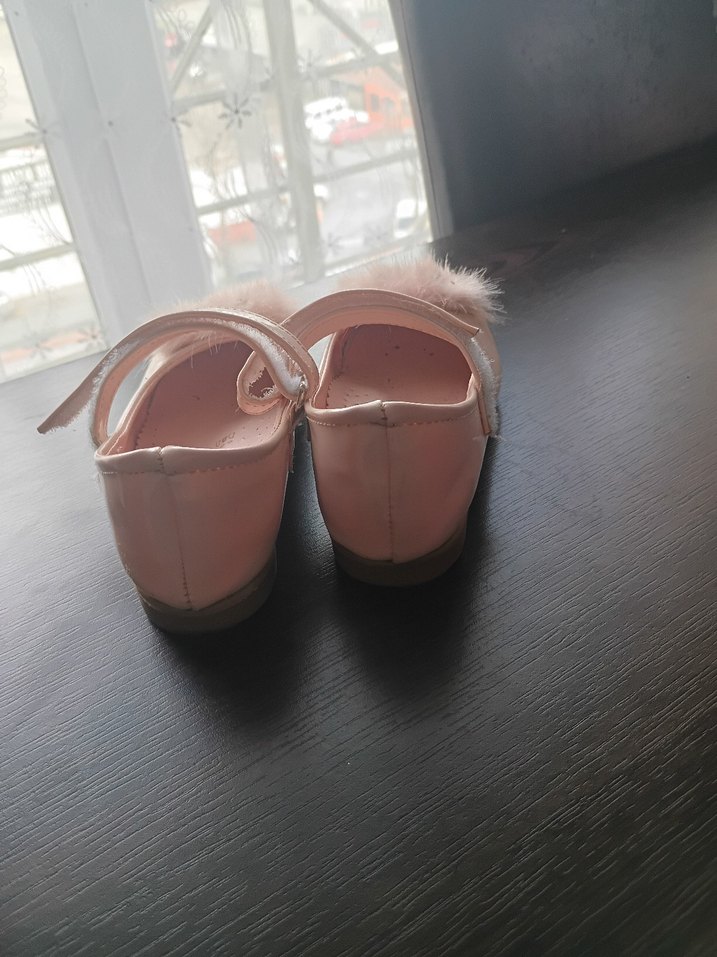 Kızlar İçin Pembe Kürklü Babet Ayakkabı - Görsel 2