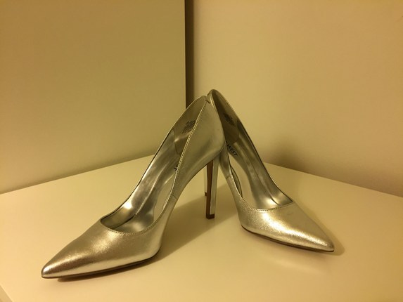 Nine West Nine West Gümüş Stiletto - 37 Numara
