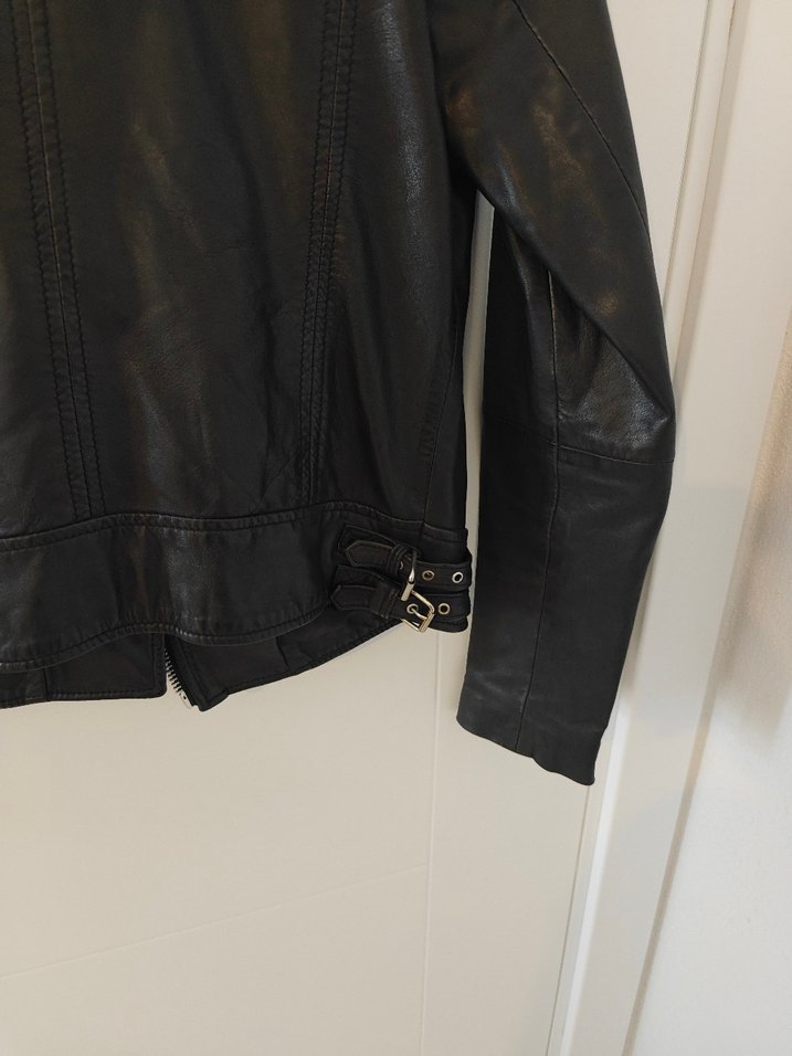 Siyah Deri Biker Ceket — görsel 4/6