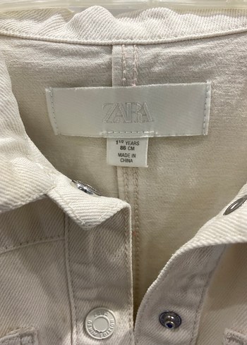 Nakışlı Beyaz Kız Denim Tulum - Görsel 3