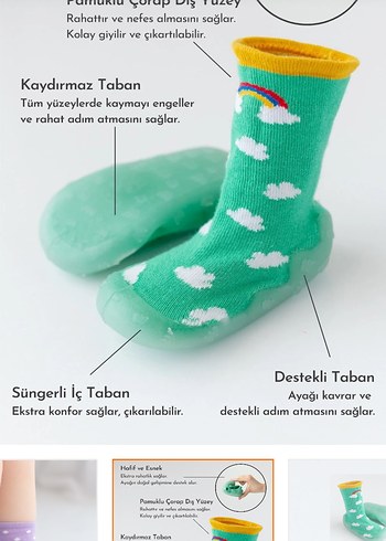 Kızlar için Mor Örgü Unicorn Ev Terliği - Görsel 4