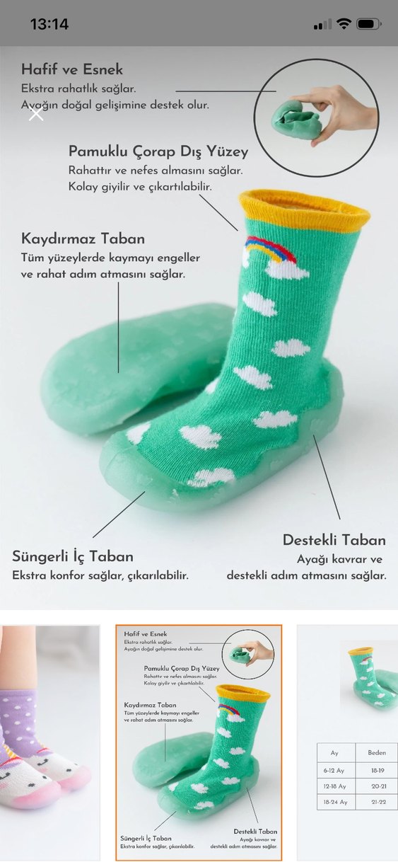 Kızlar için Mor Örgü Unicorn Ev Terliği - Görsel 4