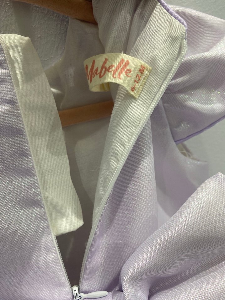 Mor Fırfırlı Kız Çocuk Elbise - Görsel 3