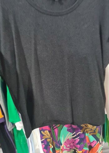 xs Beden Siyah Salaş Kısa Kollu Tişört