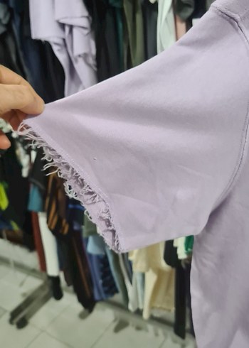 s Beden mor Renk lila Oversize Tişört