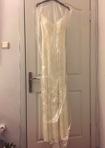 Straplez Bohem Uzun Gelinlik - Görsel 7